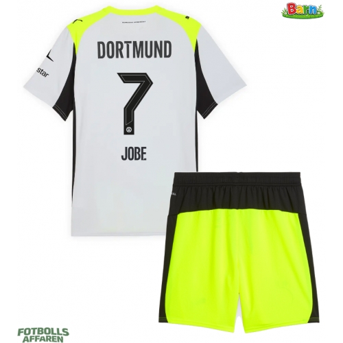 Borussia Dortmund Jobe Bellingham #7 Bortaställ Barn 2025-26 Kortärmad (+ Korta byxor)